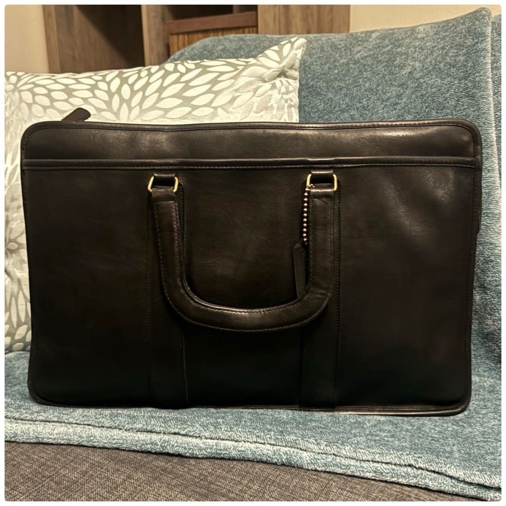 Vintage Coach Black Embassy Briefcase 5090
